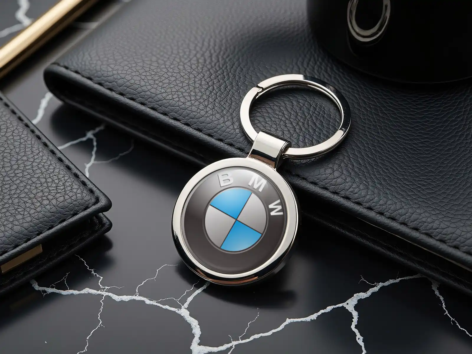 BMW Auto-Schlüsselring Stahl Premium Kraft